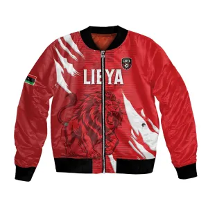Custom Libya Football Bomber Jacket Yalla Libya LT15