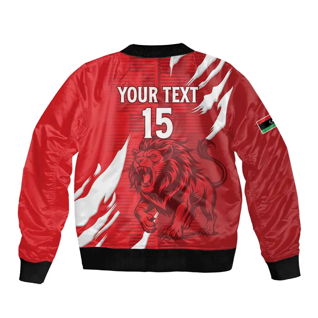 Custom Libya Football Bomber Jacket Yalla Libya LT15