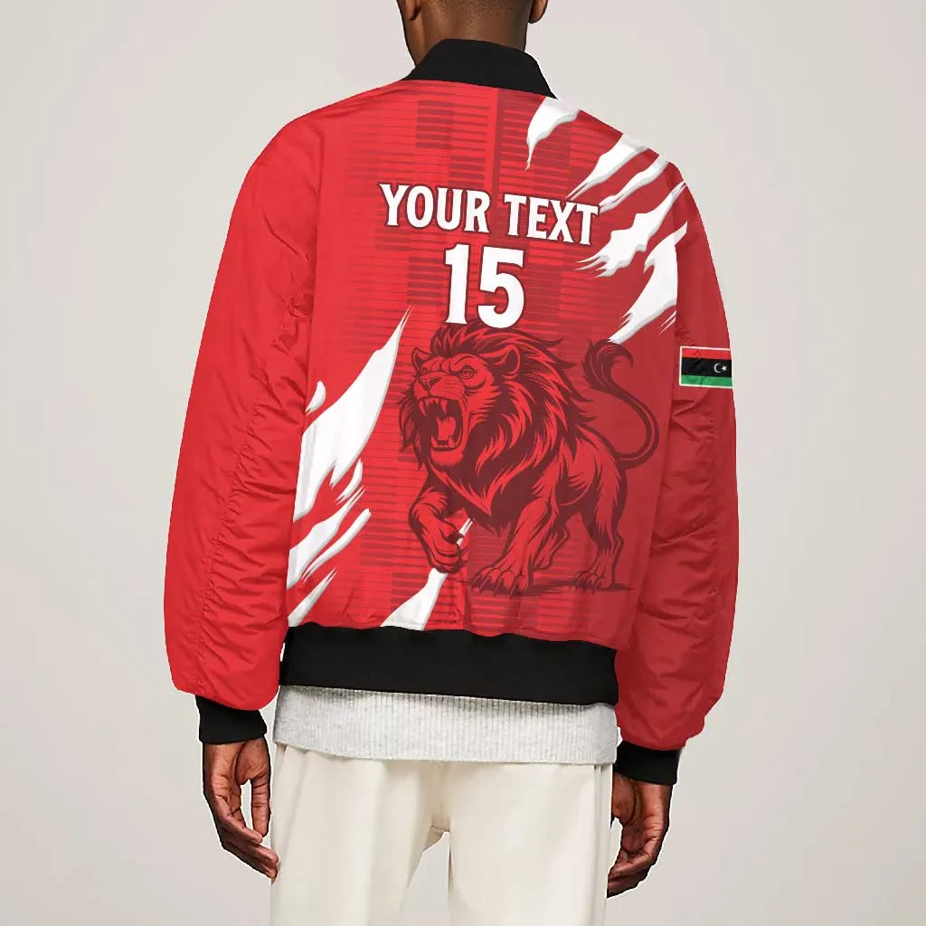 Custom Libya Football Bomber Jacket Yalla Libya LT15