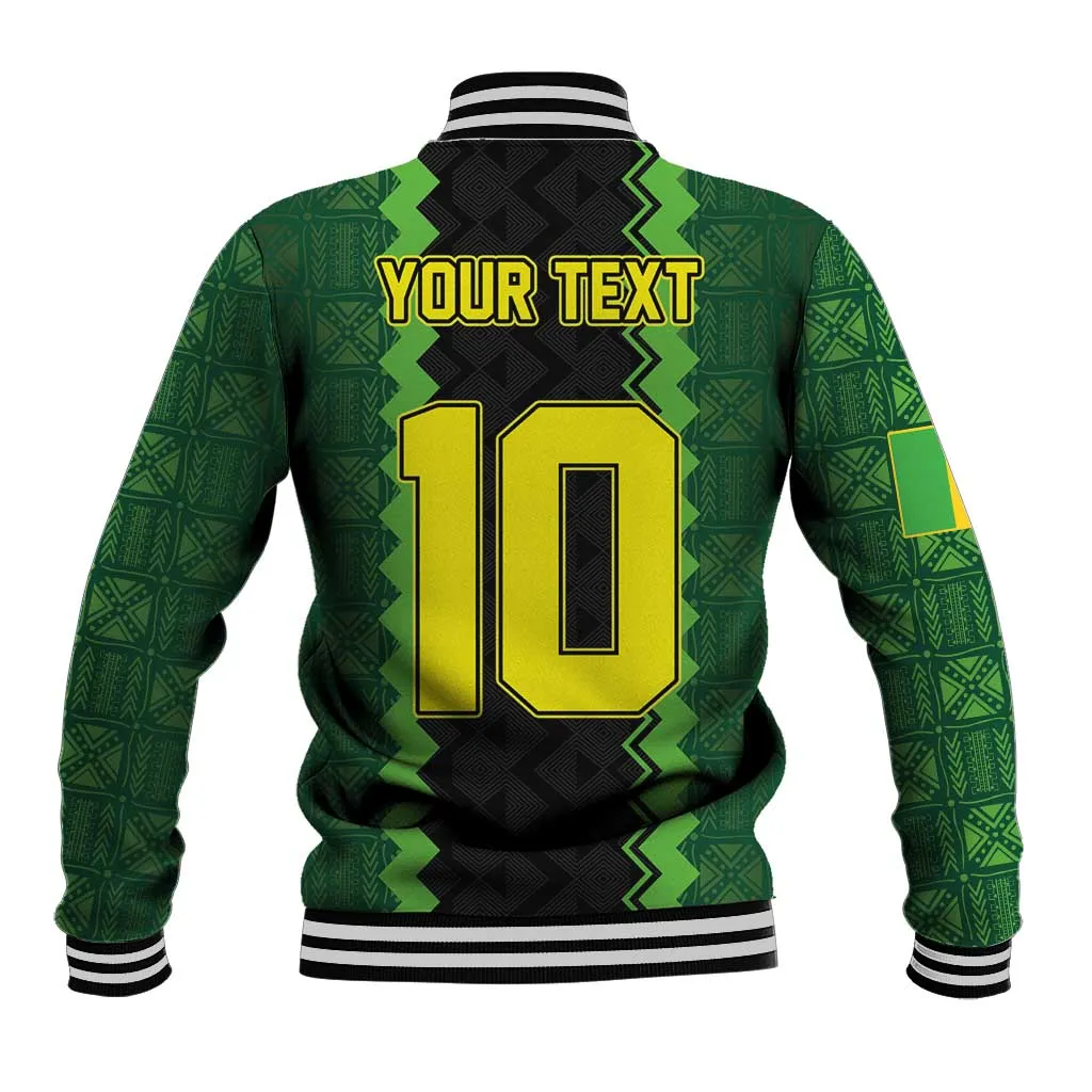Custom Mali Football Baseball Jacket Les Aigles-Green, Gold & Red LT03
