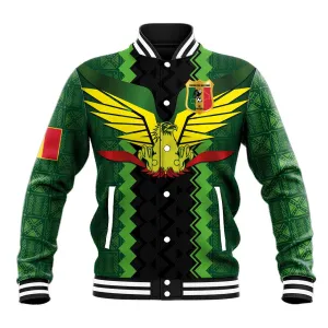 Custom Mali Football Baseball Jacket Les Aigles-Green, Gold & Red LT03