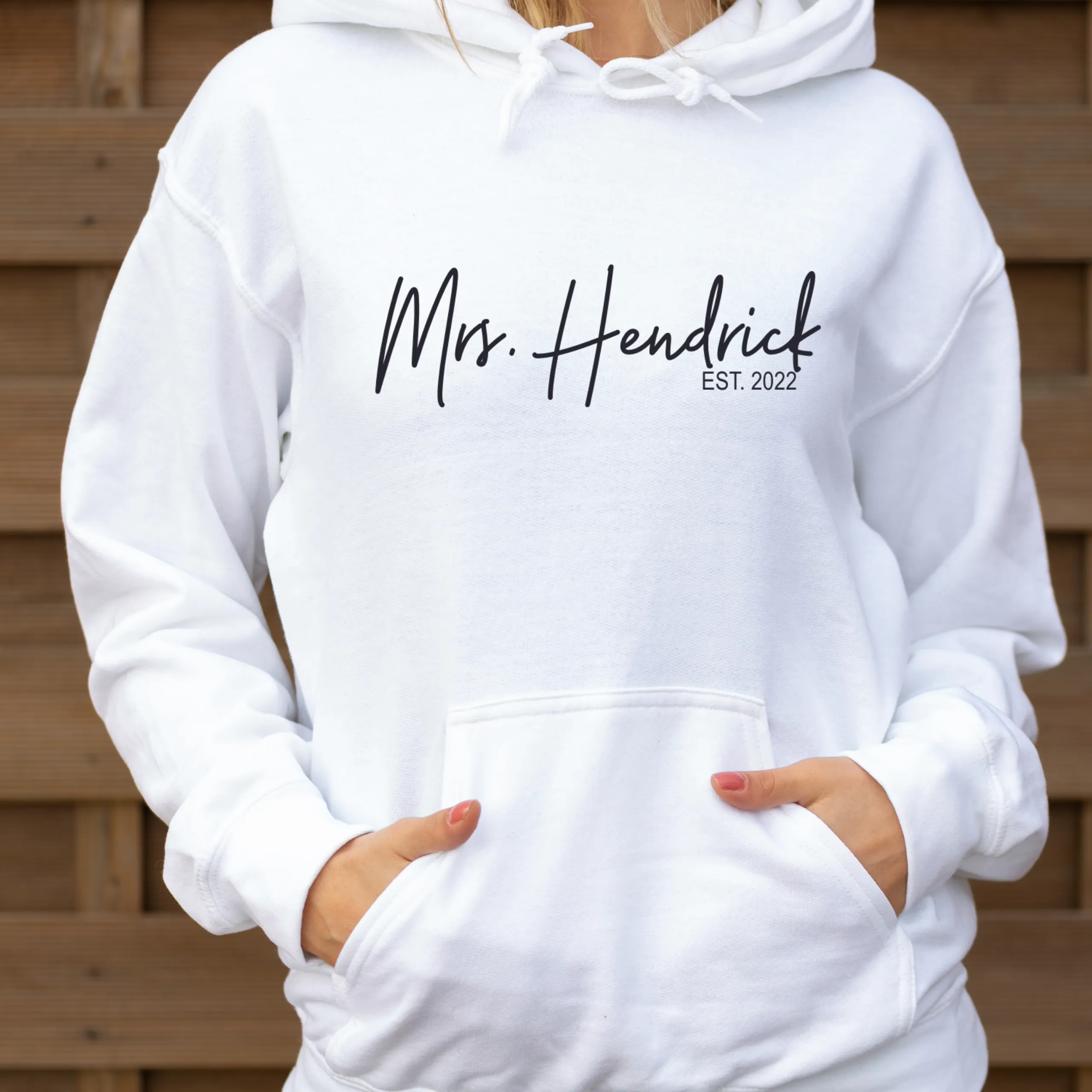 Custom Mrs Last Name Shirt | Crew neck | V Neck| Sweatshirt | Hoodie | SEC Apparel