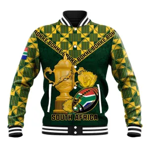 Custom South Africa Rugby Baseball Jacket - Go Bokke Champion, World Cup LT01