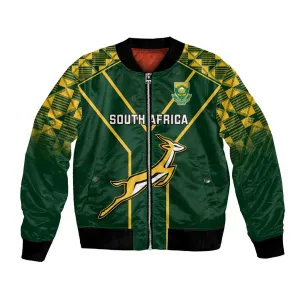 Custom South Africa Rugby Bomber Jacket Go Champions Springboks LT14