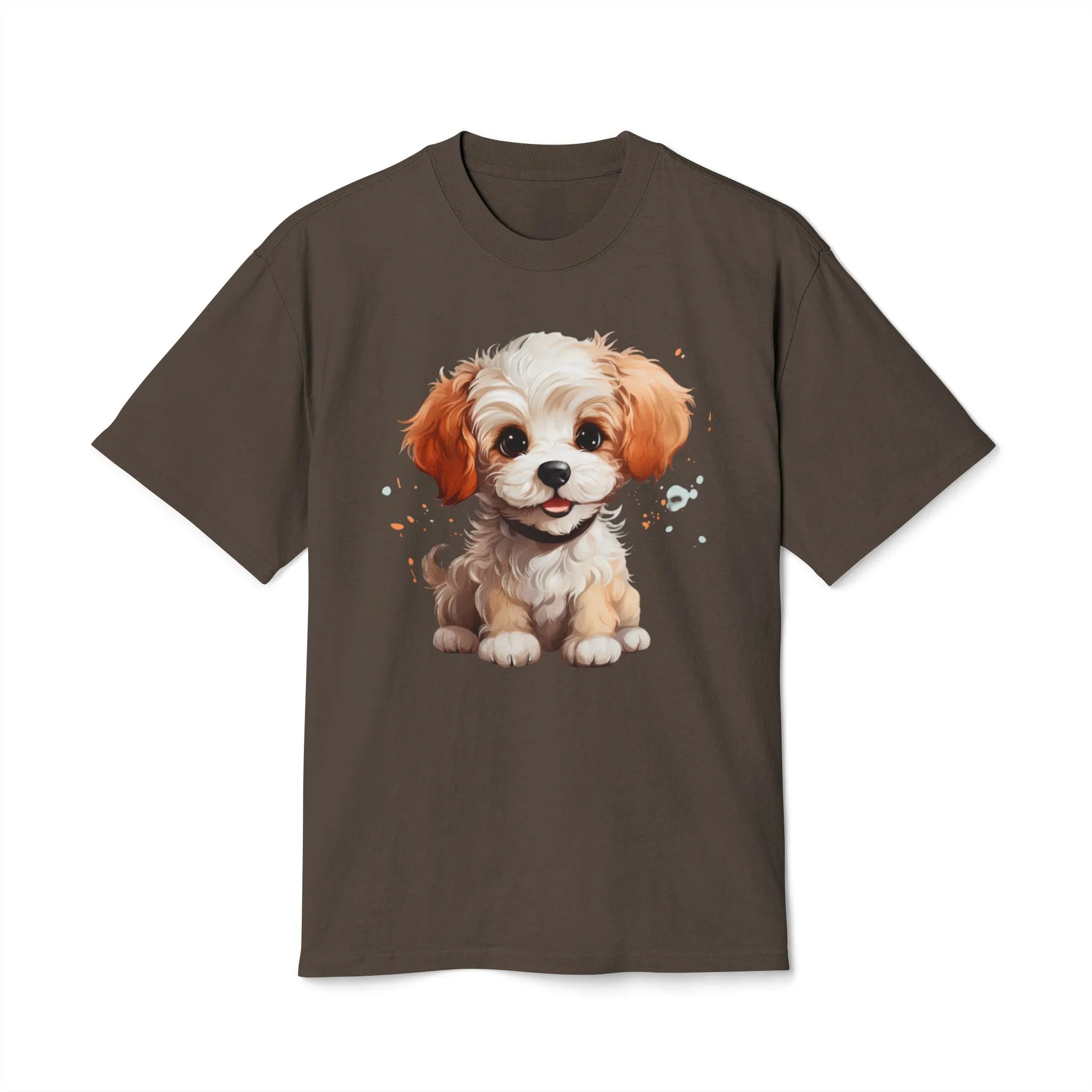 Cute Poodle Unisex Heavy Faded T Shirt