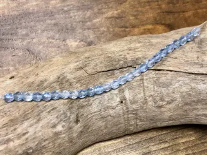 Czech Glass Fire Polished Bead Strand - Faceted Rounds - 5mm - 5”