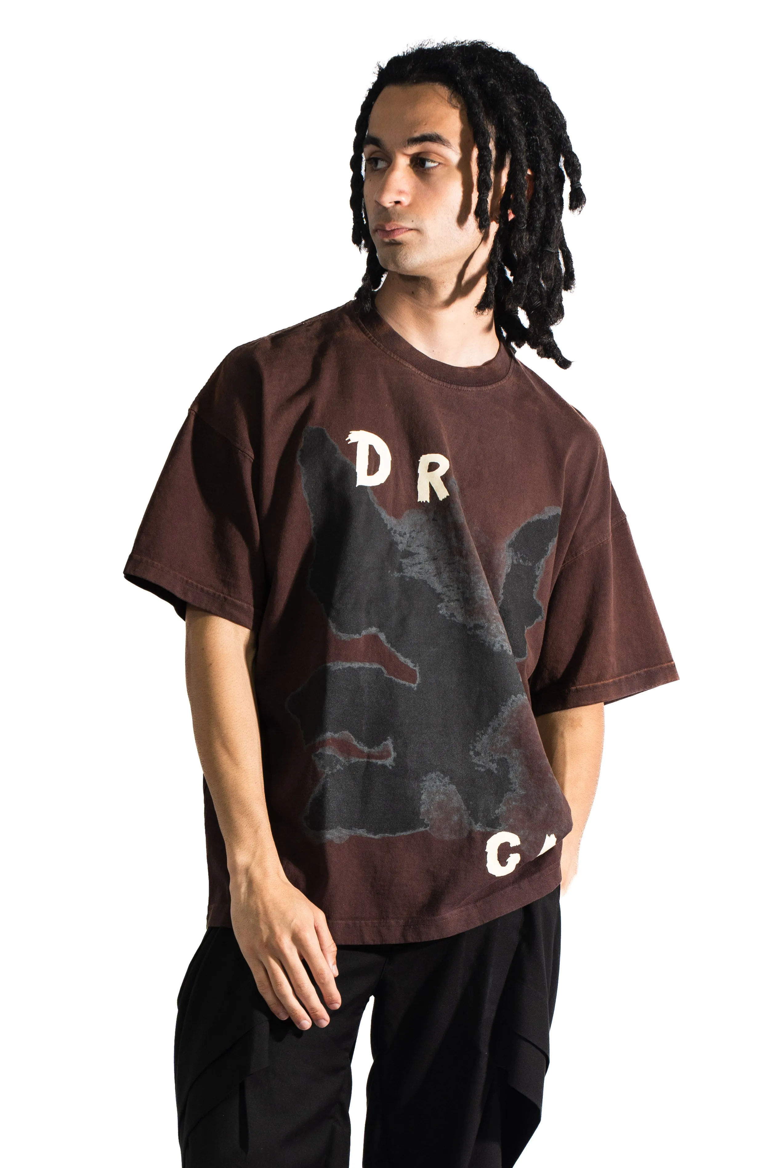 D-R-G-N Enter D-R-G-N Tee Bleached Brown