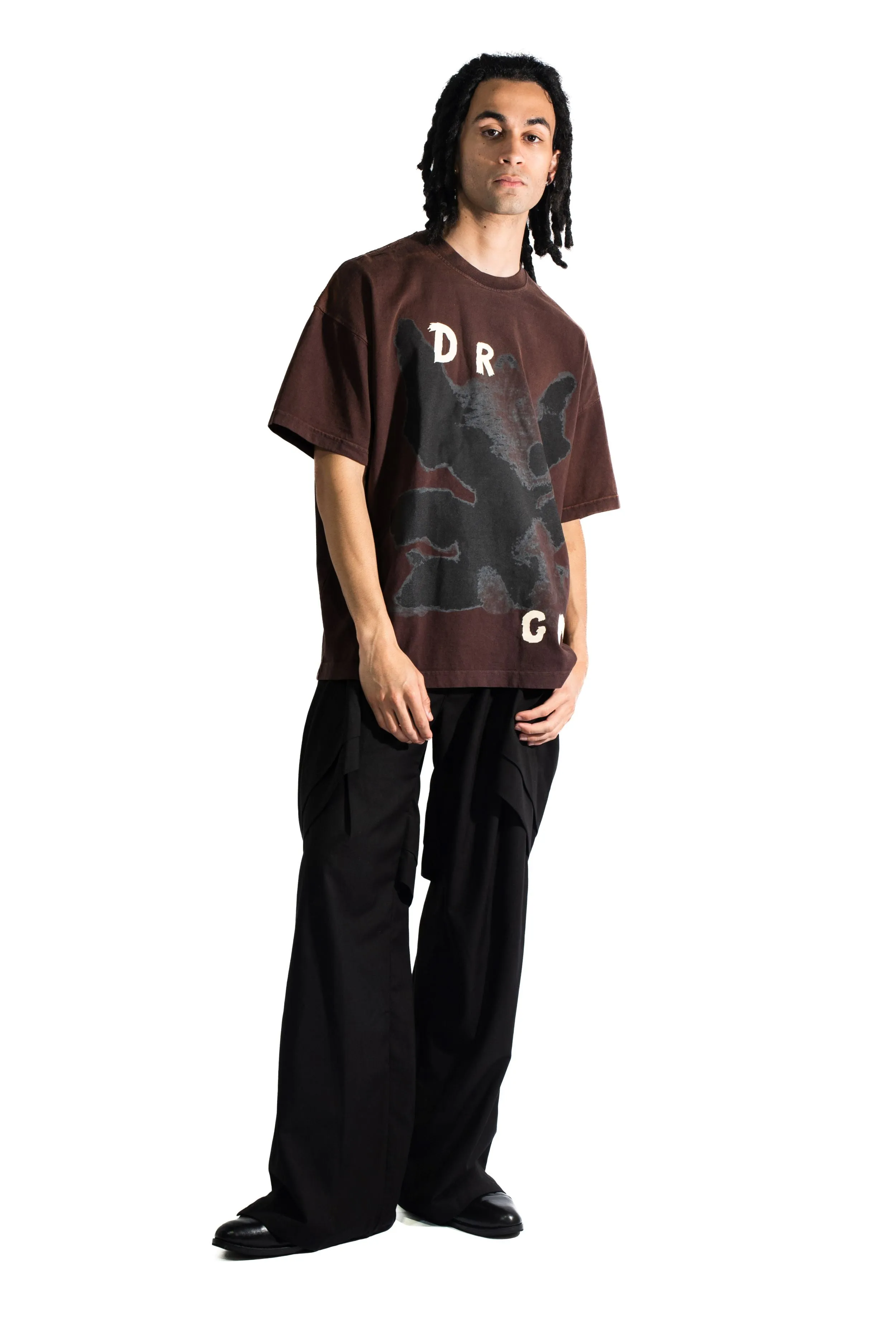 D-R-G-N Enter D-R-G-N Tee Bleached Brown