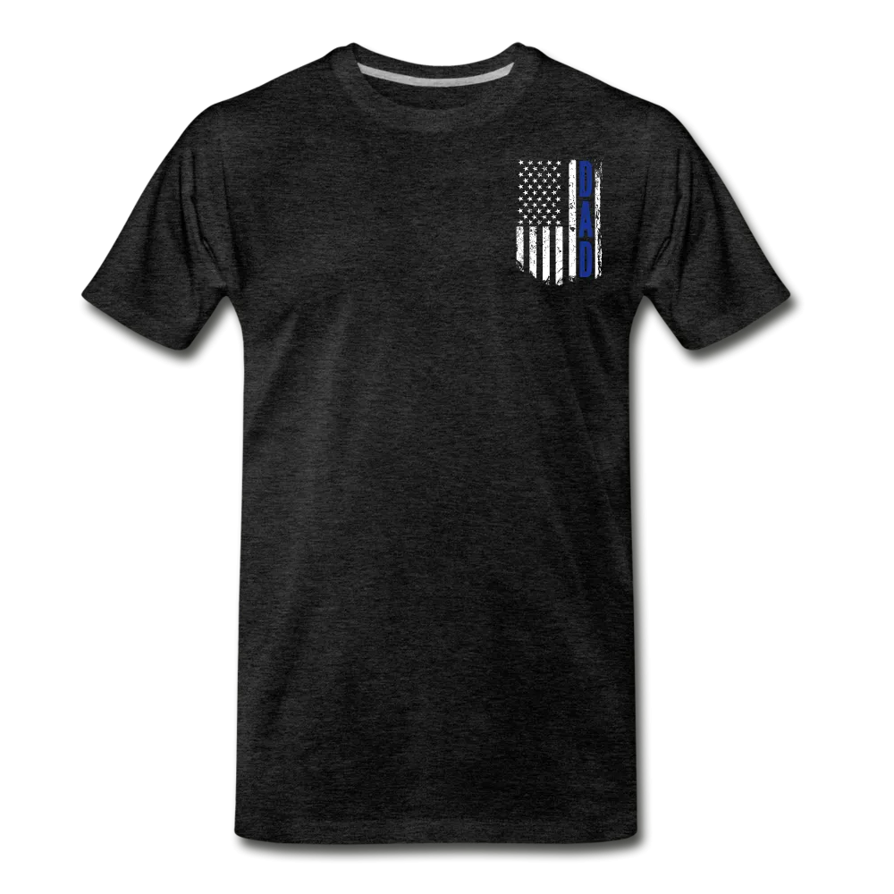 Dad American Flag Men's Premium T-Shirt (41518b)