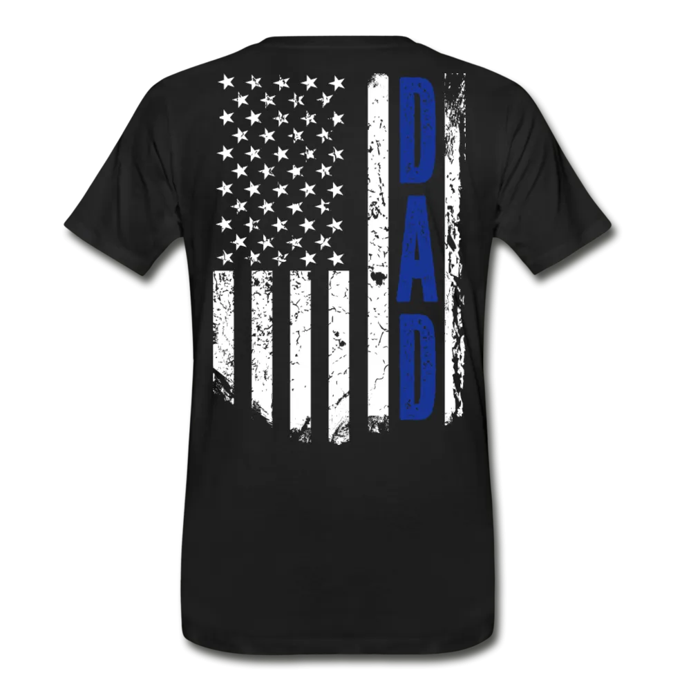 Dad American Flag Men's Premium T-Shirt (41518b)