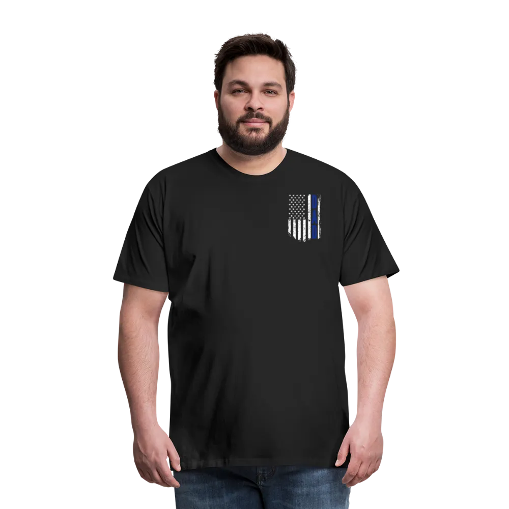 Dad American Flag Men's Premium T-Shirt (41518b)