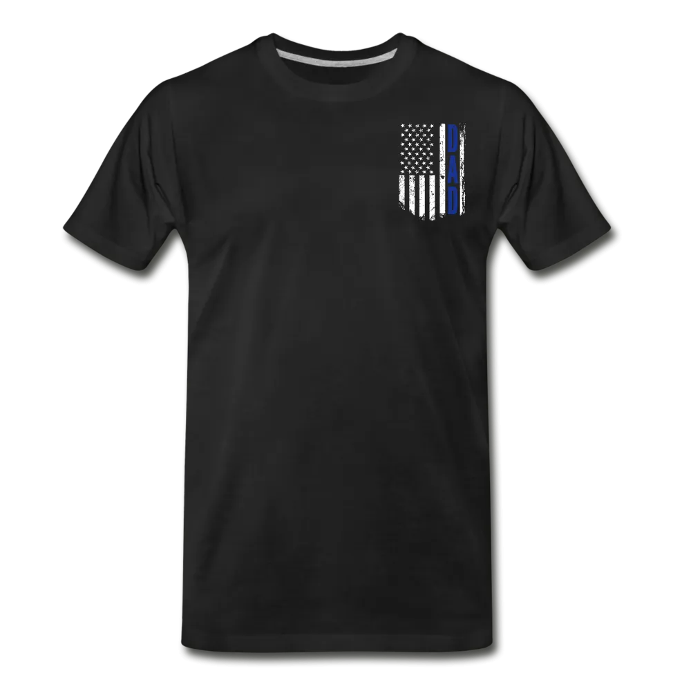 Dad American Flag Men's Premium T-Shirt (41518b)