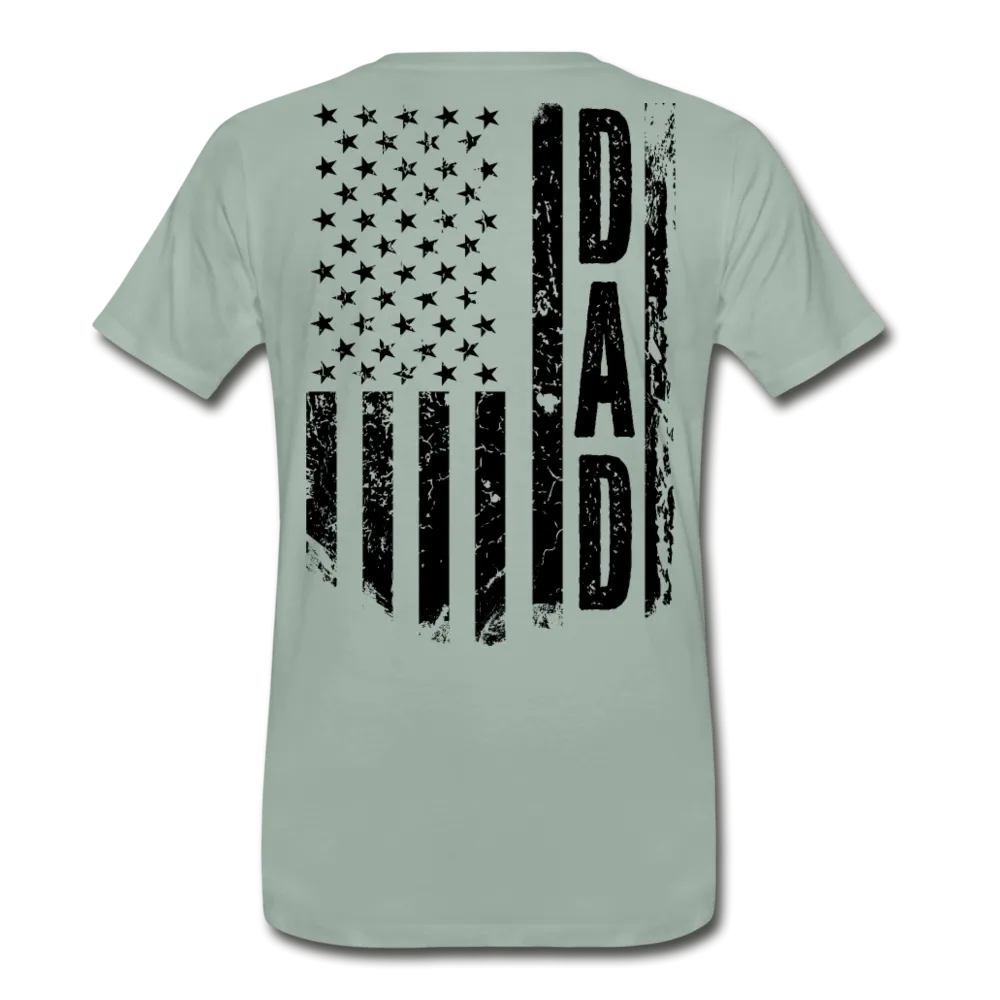 Dad American Flag Men's Premium T-Shirt CK1903 - Black