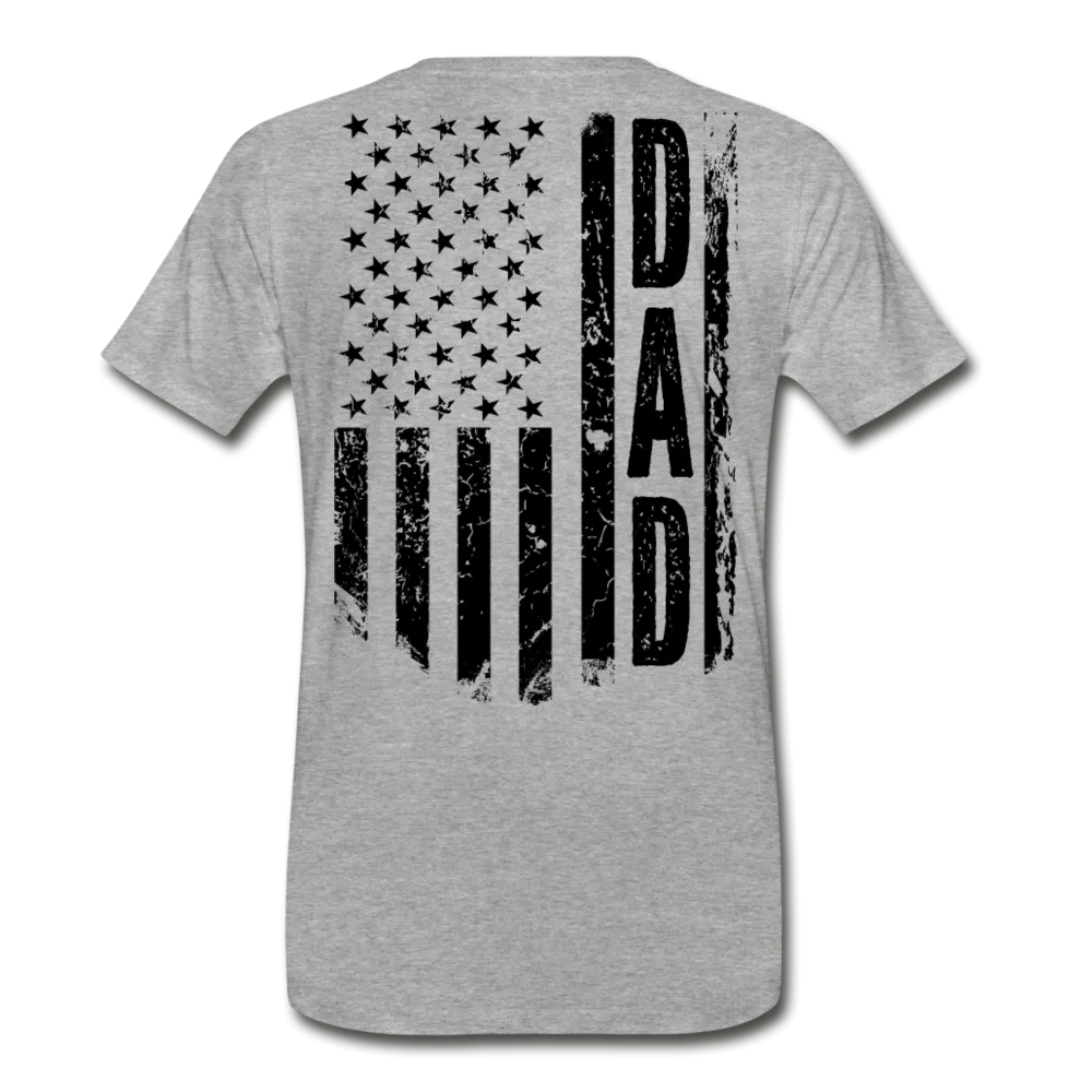 Dad American Flag Men's Premium T-Shirt CK1903 - Black