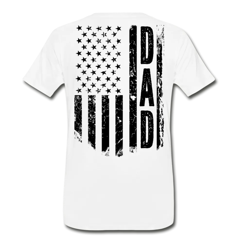 Dad American Flag Men's Premium T-Shirt CK1903 - Black