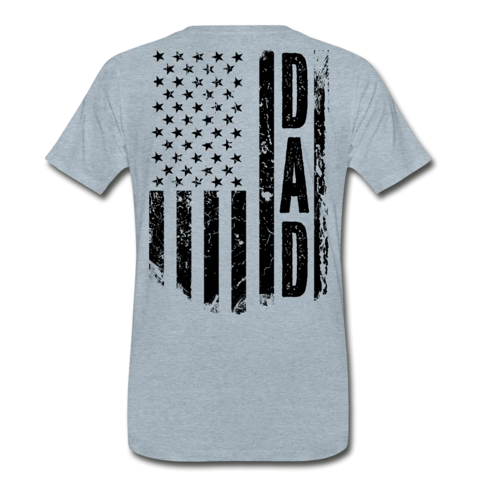 Dad American Flag Men's Premium T-Shirt CK1903 - Black