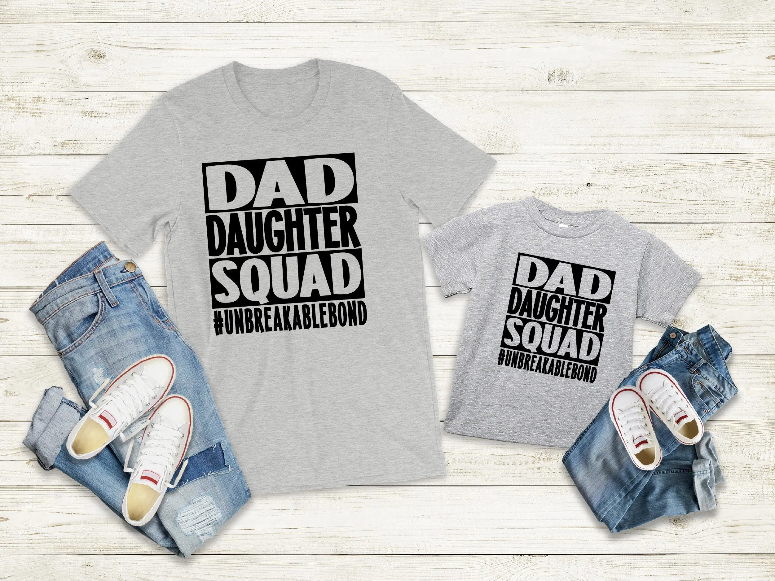 Dad Daughter Unbreakable Bond Matching T-shirts