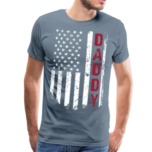 Daddy American Flag Men's Premium T-Shirt (CK1512)