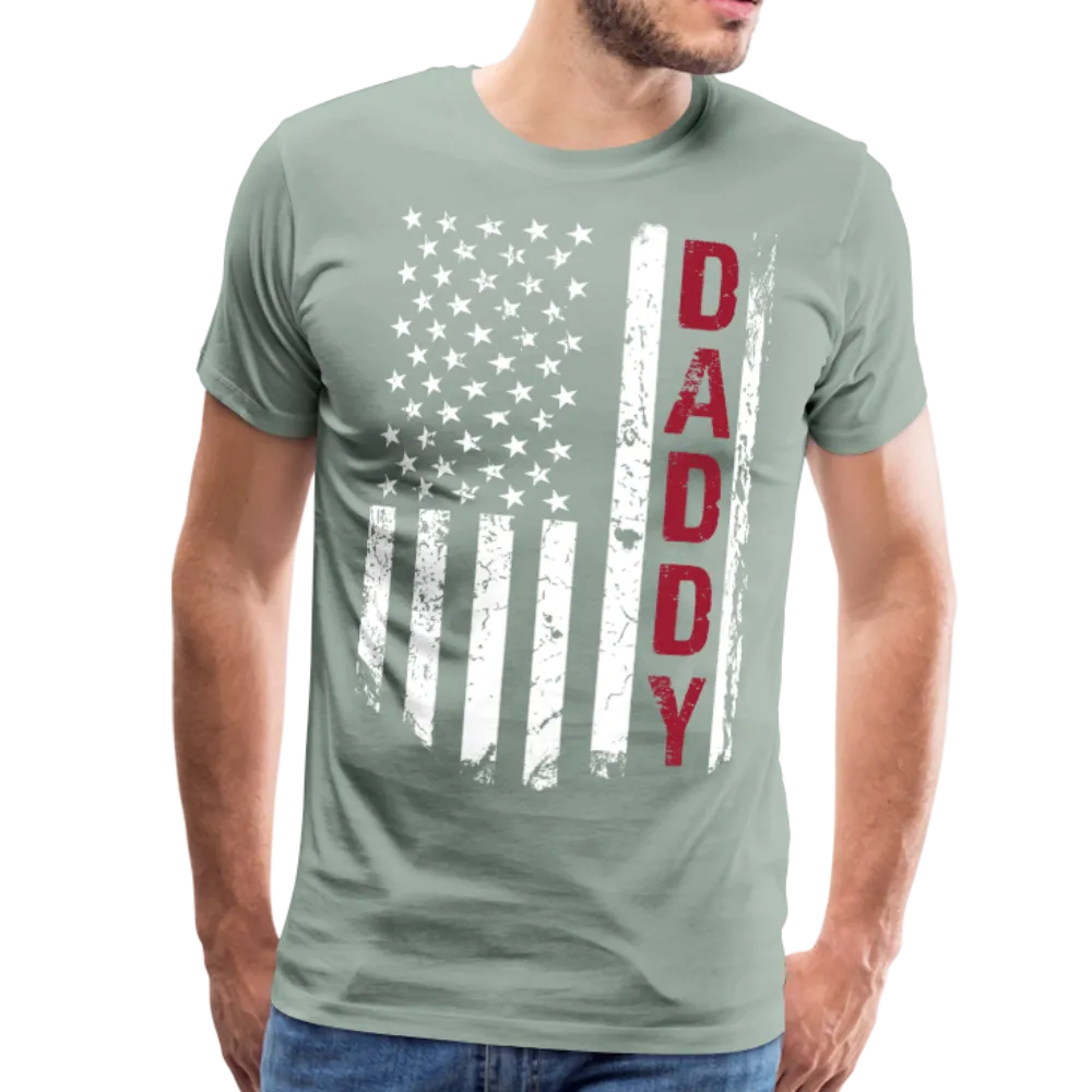 Daddy American Flag Men's Premium T-Shirt (CK1512)