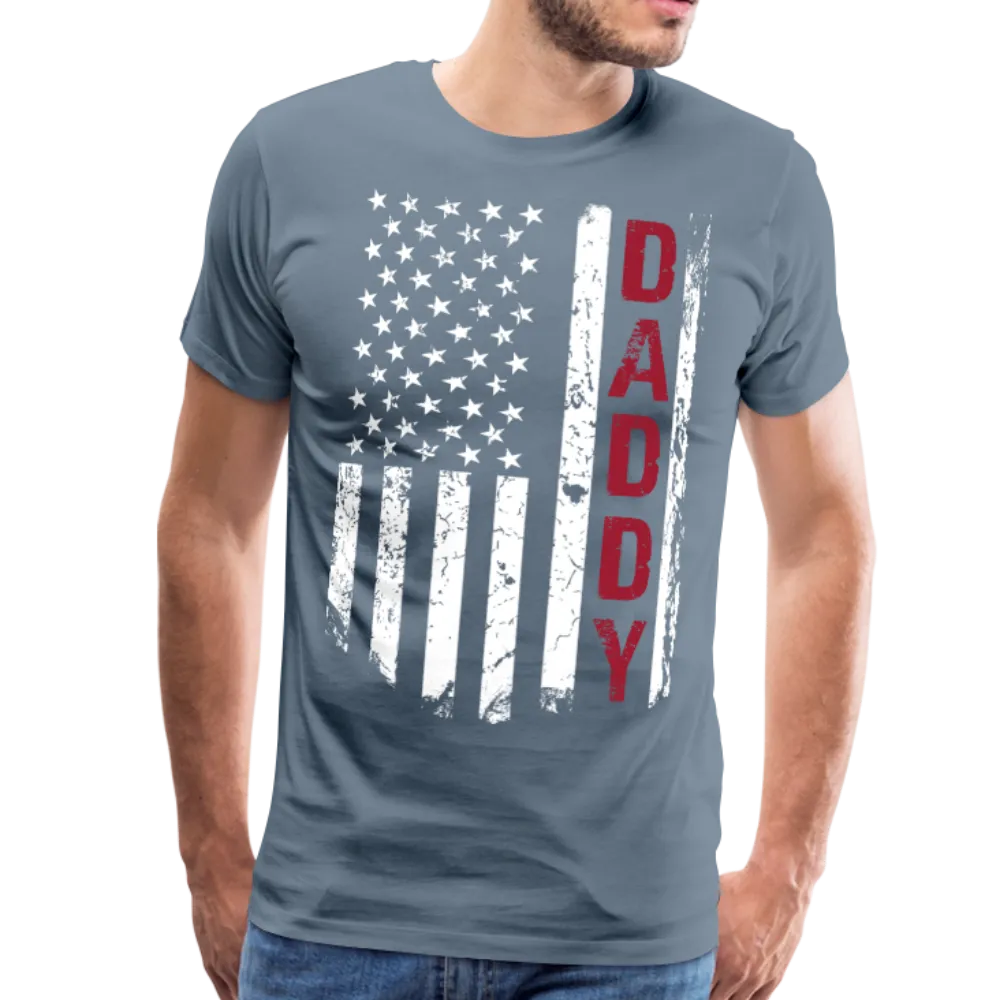 Daddy American Flag Men's Premium T-Shirt (CK1512)
