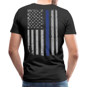 Daddy Husband Protector Hero Flag on Back Men's Premium T-Shirt