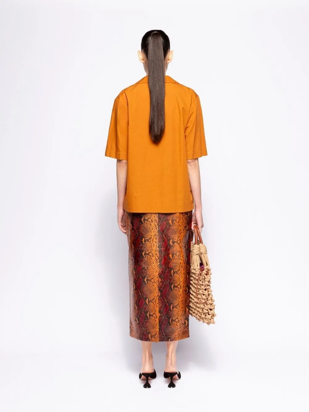 Daisy Caramel Café Embroidered Poplin Shirt