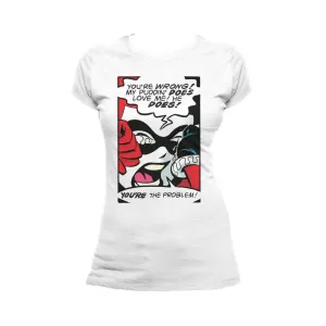 DC Comics Harley Quinn Panel Puddin 01 Official Women's T-Shirt (White)