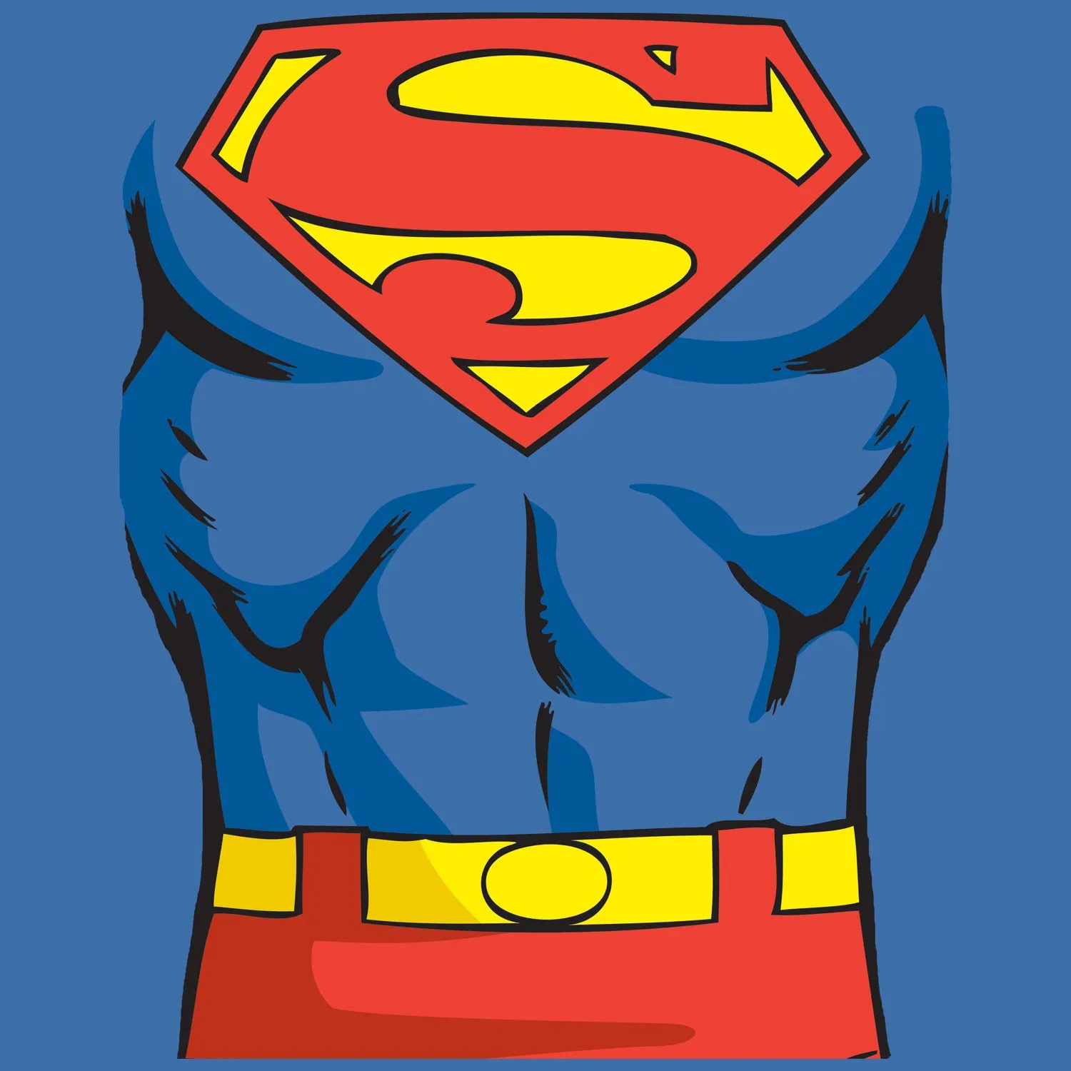 DC Comics Superman Cosplay Official Men's T-shirt (Blue)