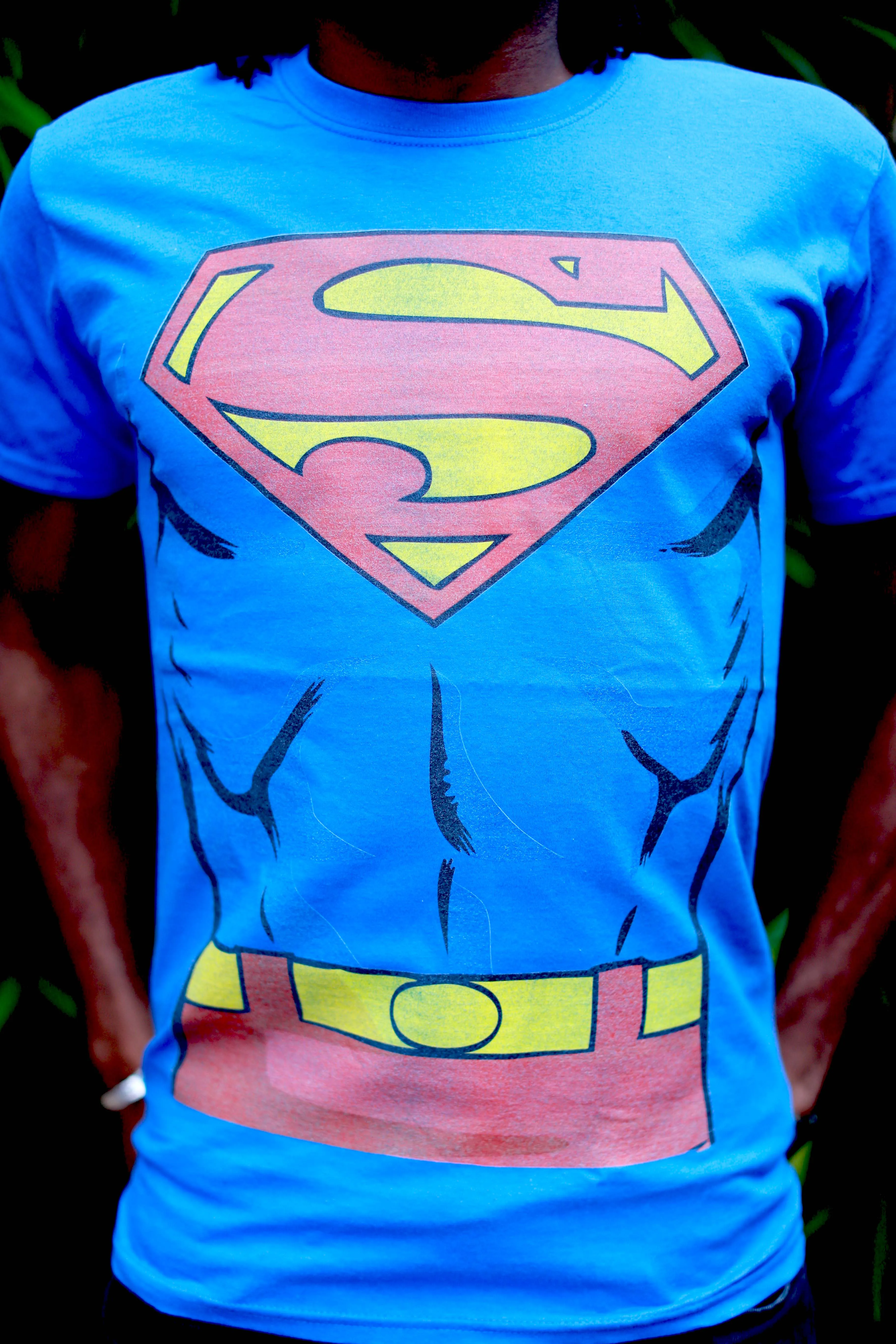 DC Comics Superman Cosplay Official Men's T-shirt (Blue)