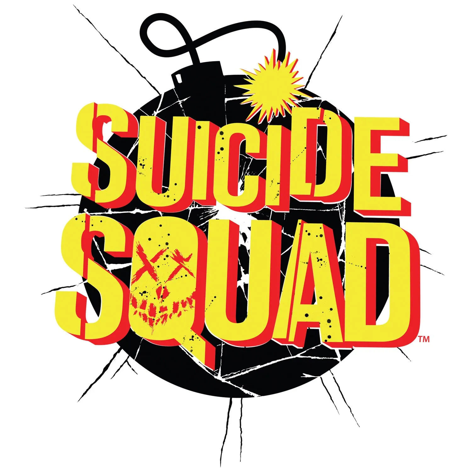 DC Suicide Squad Logo Bomb Official Men's T-shirt (White)