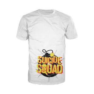 DC Suicide Squad Logo Bomb Official Men's T-shirt (White)
