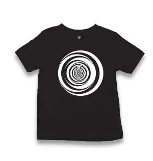 Deeper White Kid's Black T-shirt