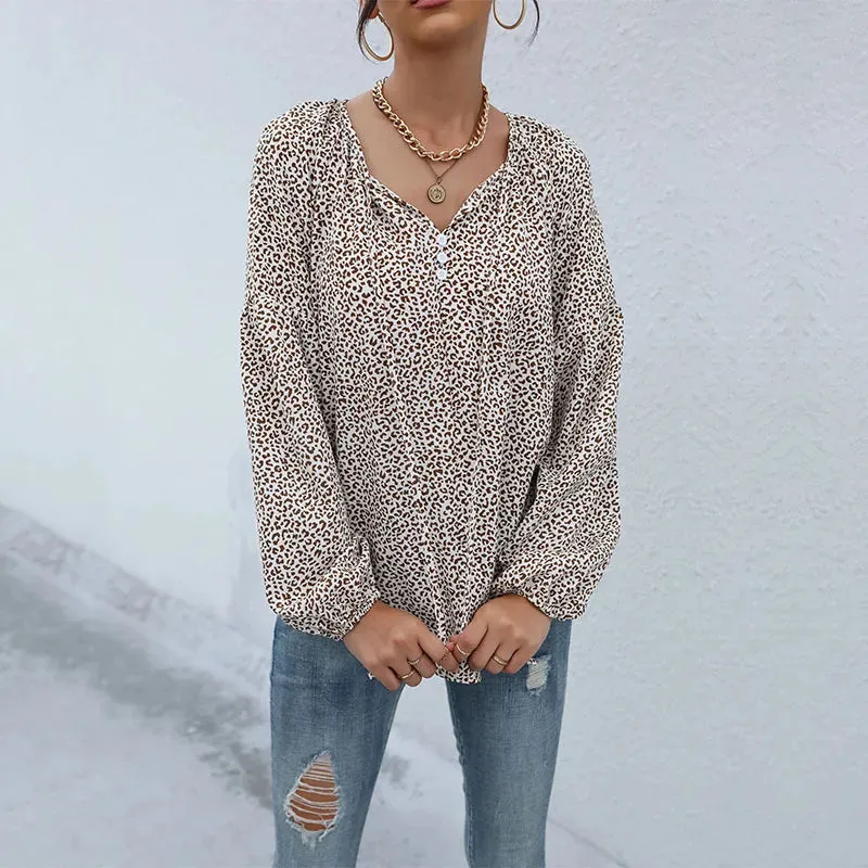 Demelza | Loose Leopard Print Shirt