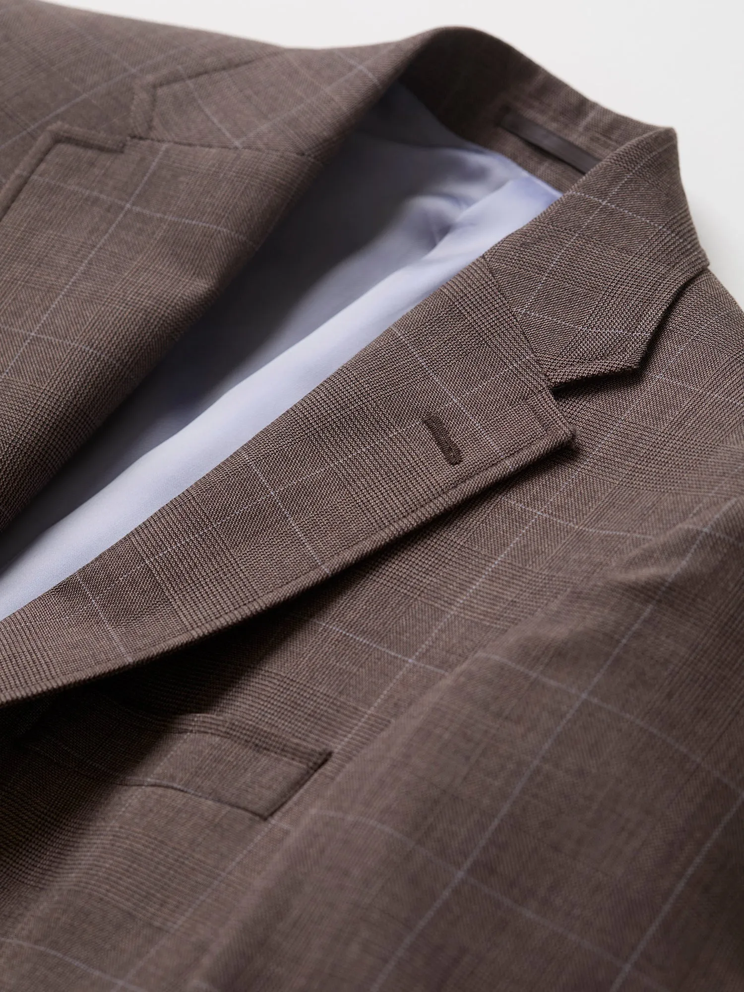 Denton Hopsack Jacket PoW Brown