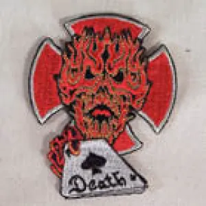Devil Card 3 Inch Patch – Iron-On or Sew-On Patch for Bikers and Rebels