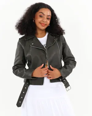 DIRTY WASH BIKER JACKE