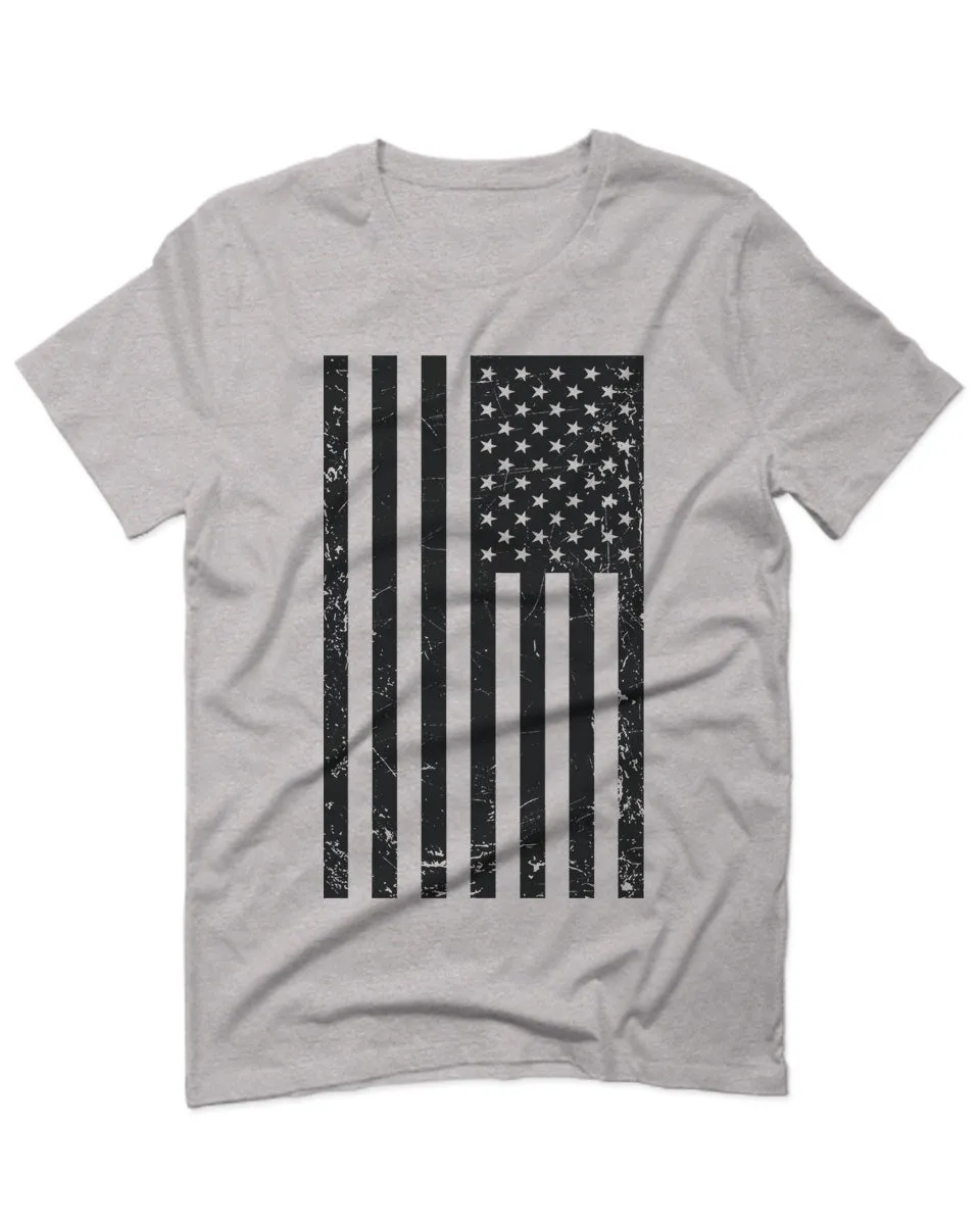 Distressed American USA United States of America Military Marine us Navy Army Big Flag For men T Shirt