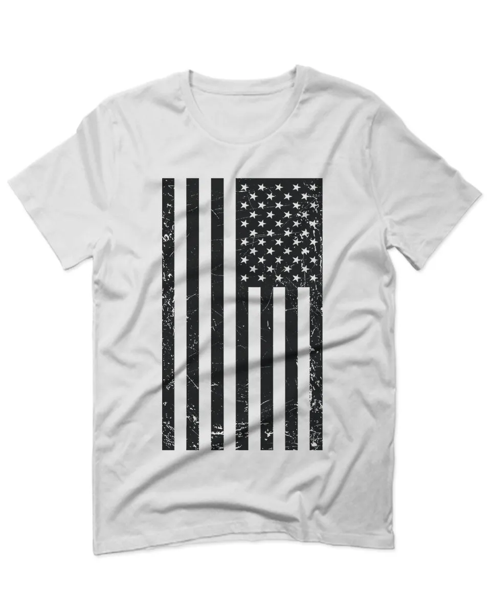 Distressed American USA United States of America Military Marine us Navy Army Big Flag For men T Shirt