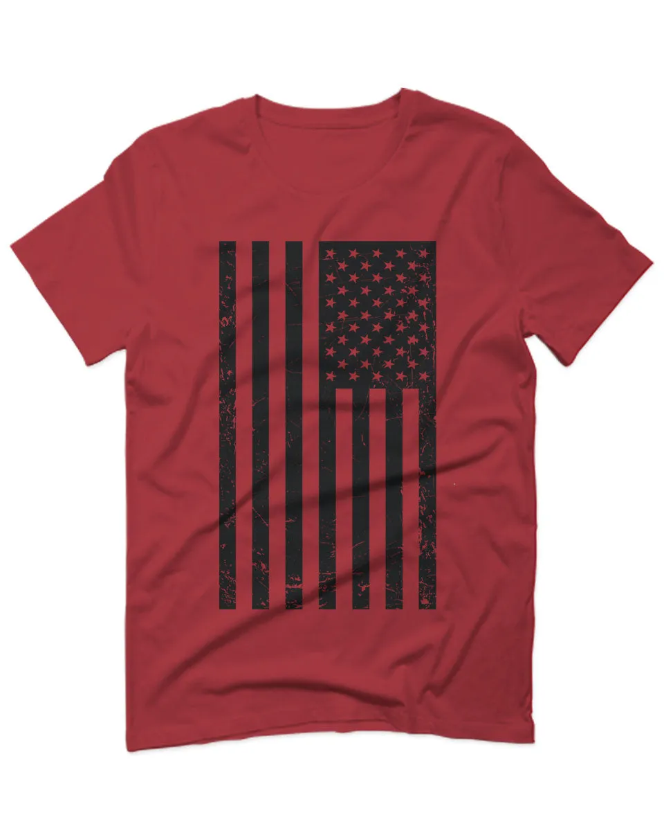 Distressed American USA United States of America Military Marine us Navy Army Big Flag For men T Shirt