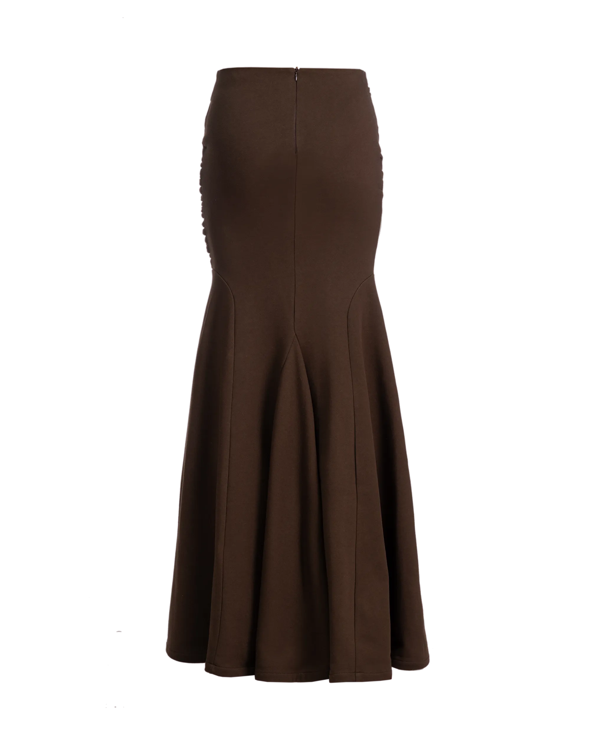 Drape Long Skirt Chocolate