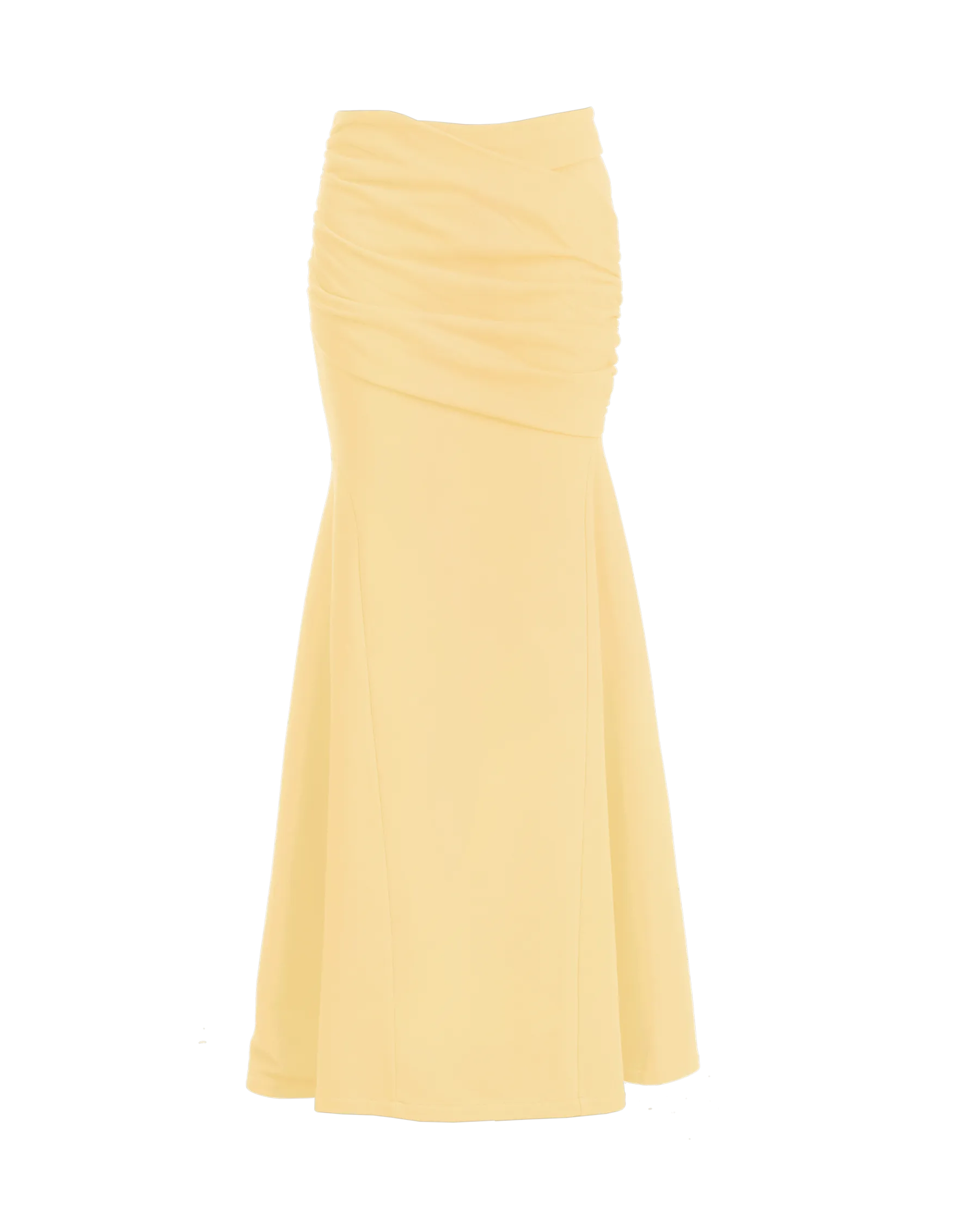 Drape Long Skirt Double Cream