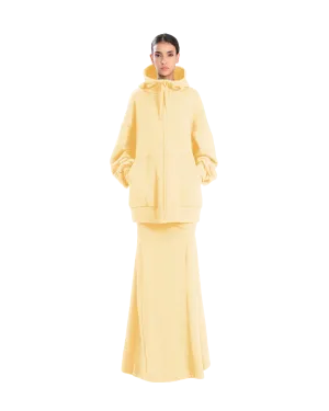 Drape Long Skirt Double Cream