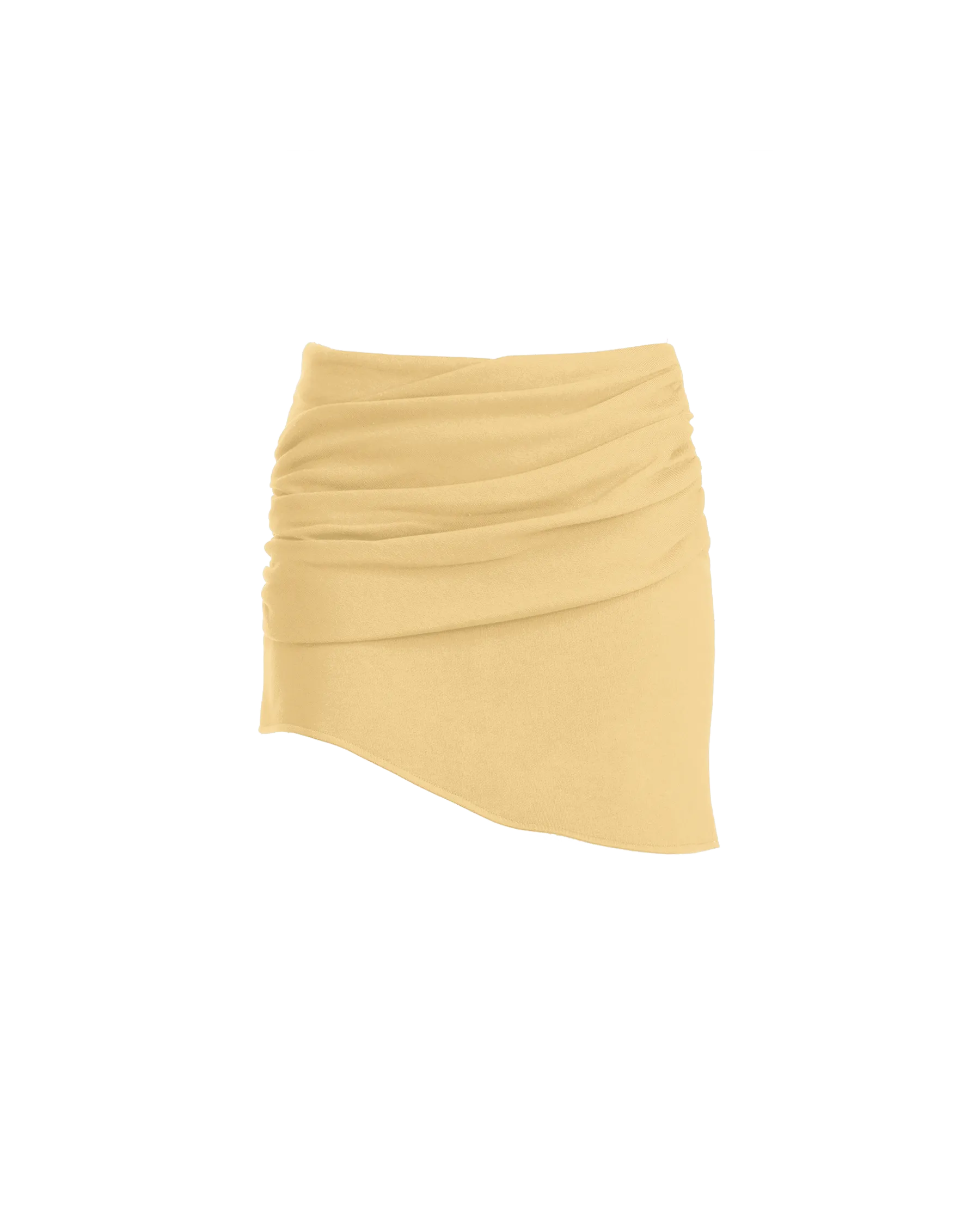 Drape Mini Skirt Double Cream