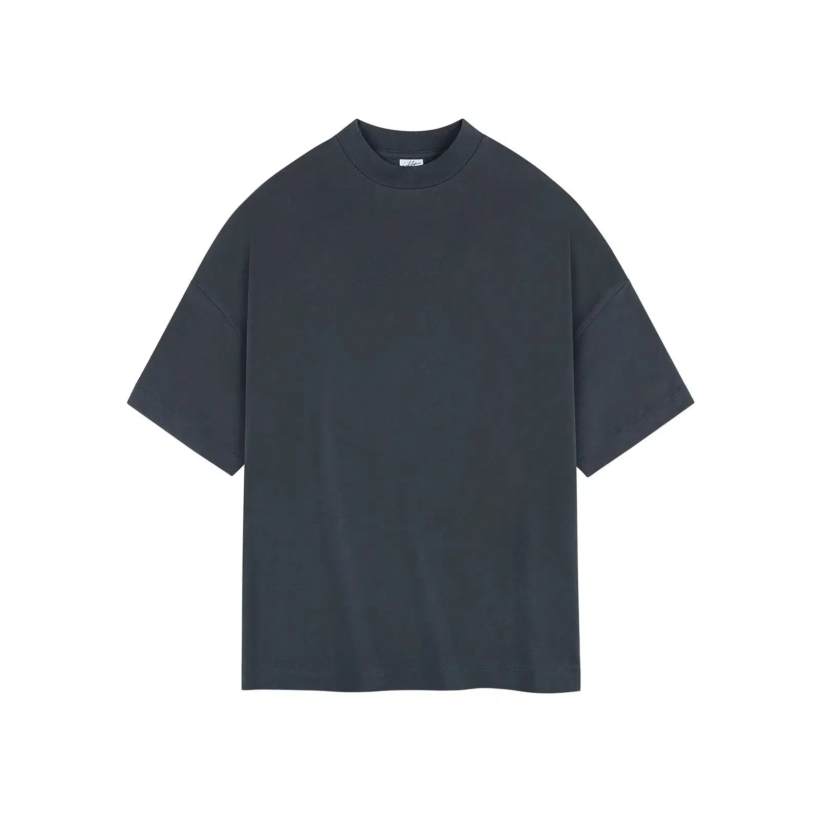 Drop Shoulder Half Turtleneck Shirt