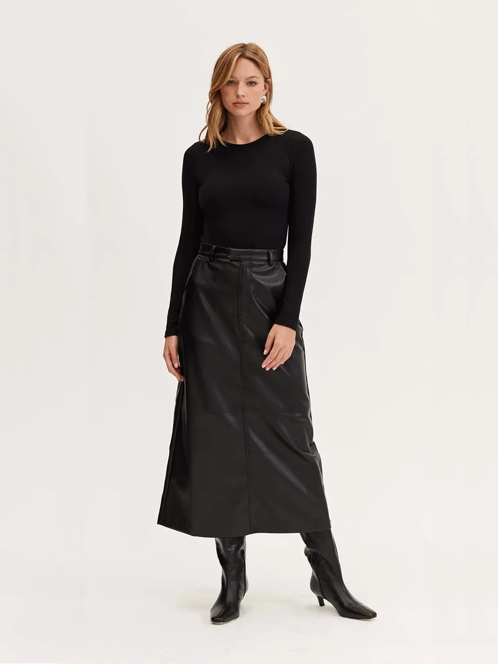 Dylan PU Column Skirt