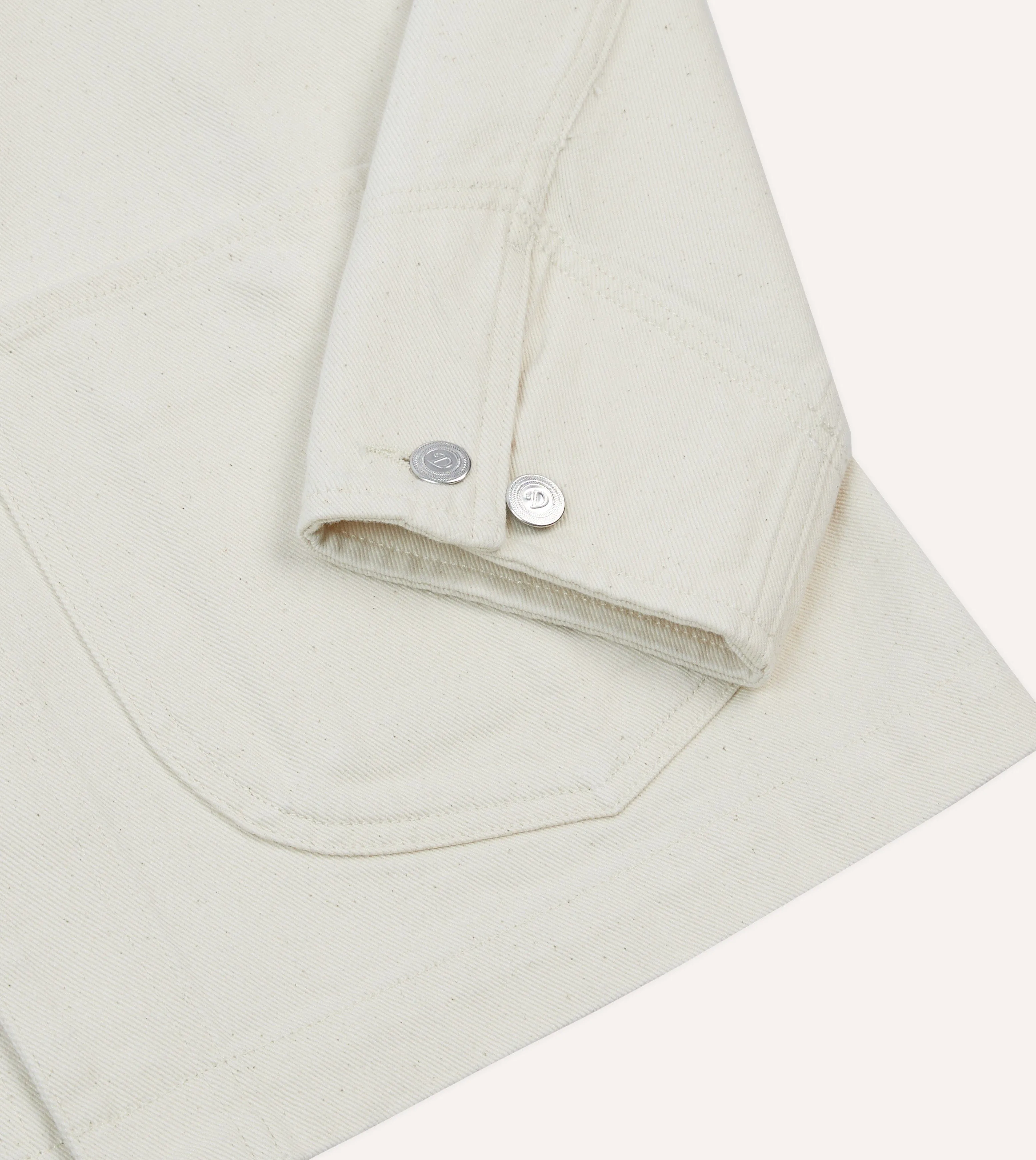 Ecru Denim Western Chore Jacket
