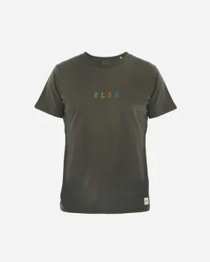 ELSK® PURE STROKE EMB BRUSHED T-SHIRT - PIRATE BLACK