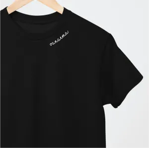 Embroidered Collar Organic Cotton T-shirt "Vanaema"