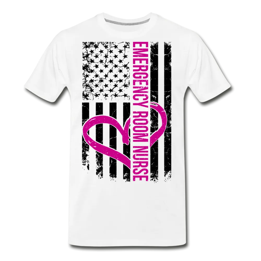Emergency Nurse Flag Men's Premium T-Shirt (CK1583)