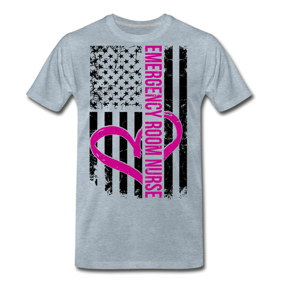 Emergency Nurse Flag Men's Premium T-Shirt (CK1583)